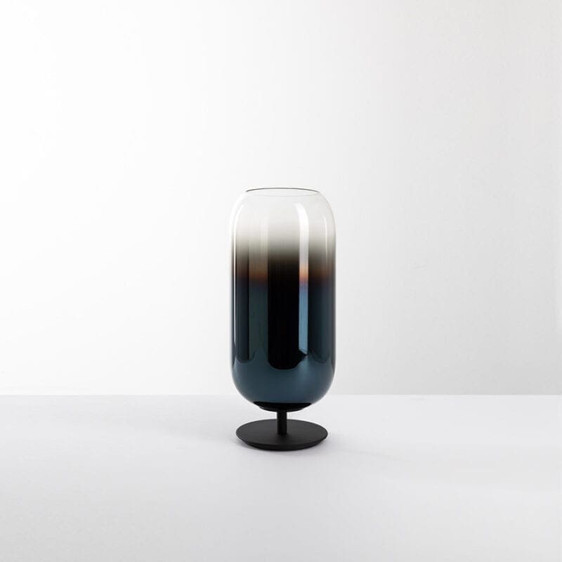 Artemide GOPLE MINI TABLE struttura nero, diffusore blu zaffiro