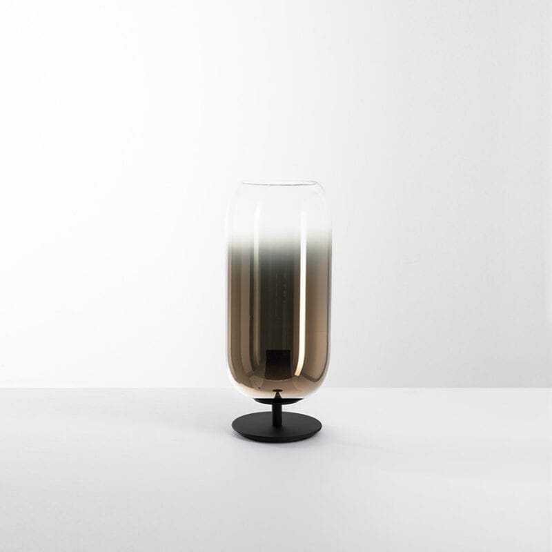 Artemide GOPLE MINI TABLE struttura nero, diffusore bronzo