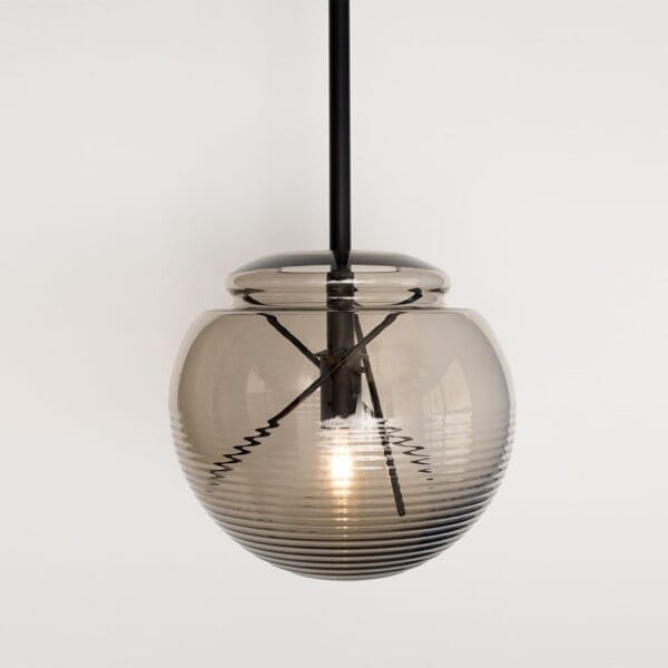 Artemide VITRUVIO SUSPENSION struttura nera, diffusore fumé