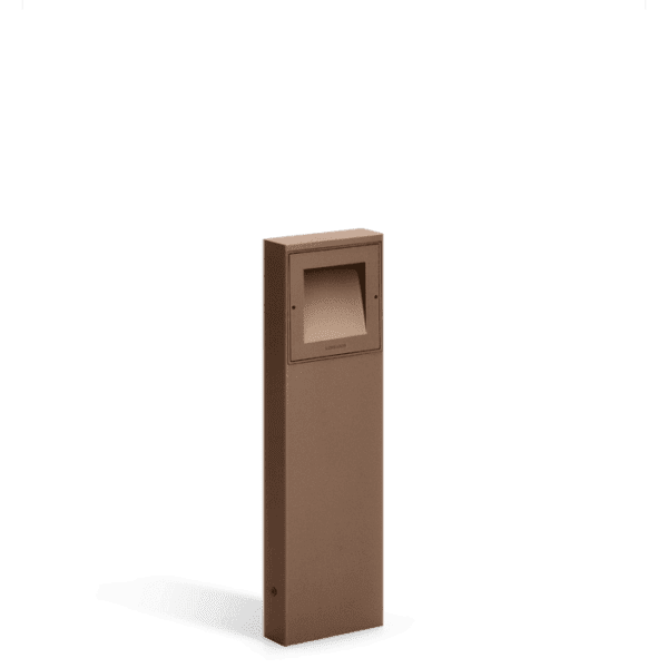 Lombardo KOI 11cm Post H40cm LED 3000k - Diffuore glass - outdoor - corten