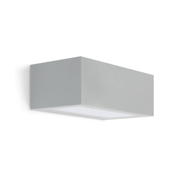 Lombardo TREND 22cm LED 3000k 15W - Mono Emissione - Diffusore Poliglass - outdoor - grigio high tech