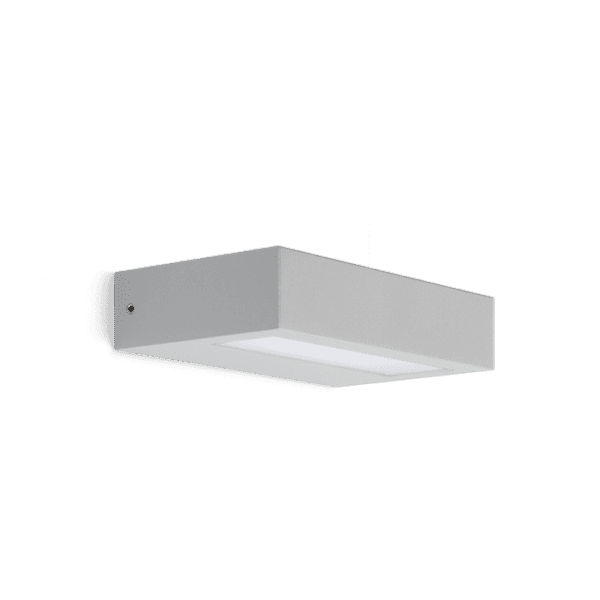Lombardo TREND flat 20cm LED 3000k 11W - Mono Emissione - Diffusore trasparente - outdoor - grigio high tech