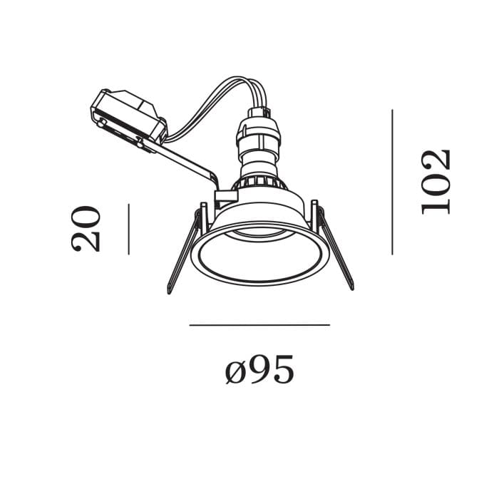 Wever e Ducrè DEEP IP44 ceiling recessed 1.0 - PAR16 - molle a lama - white - Image 3
