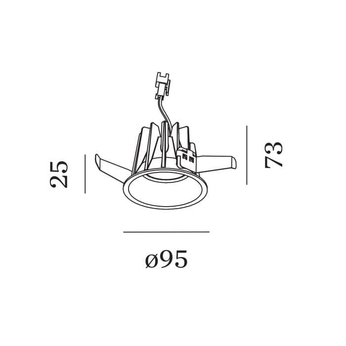 Wever e Ducrè DEEP IP65 incasso a soffitto 1.0 - LED 3000K - molle a lama - bianco - immagine 3