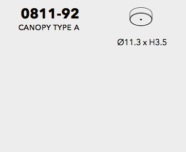 Penta - ON-OFF ceiling rose accessory for GLO and LIT lamp - black color