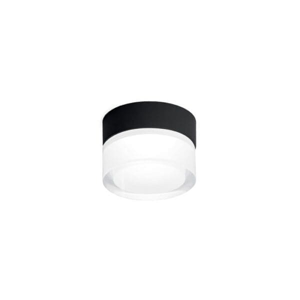 Wever e Ducrè MIRBI IP44 soffitto 1.0 - LED 3000K - nero e copertura opale