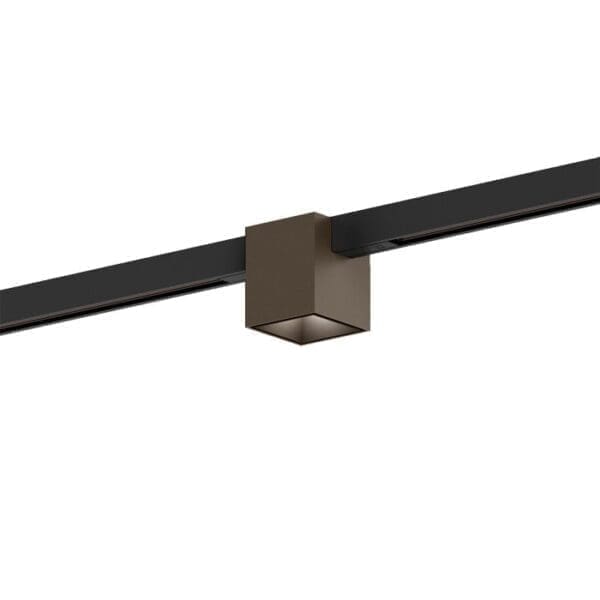 Wever e Ducrè BOX MINI ON TRACK 1.0 - LED 3000K - bronzo con adattatore nero