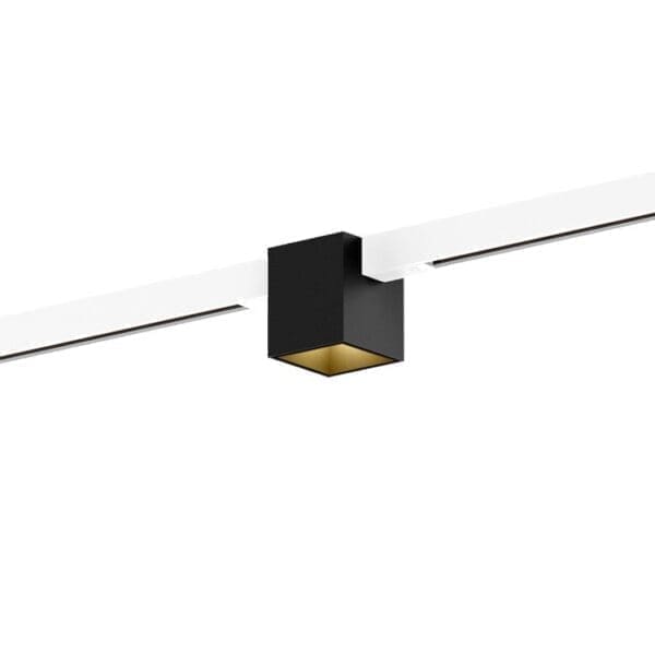 Wever e Ducrè BOX MINI ON TRACK 1.0 - LED 3000K - nero e oro con adattatore bianco