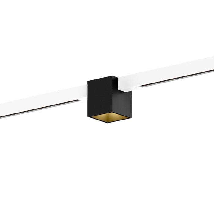 Wever e Ducrè BOX MINI ON TRACK 1.0 - LED 3000K - nero e oro con adattatore bianco
