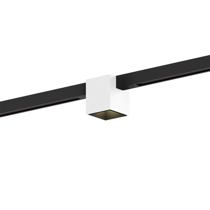 Wever e Ducrè BOX MINI ON TRACK 1.0 - LED 3000K - bianco e nero con adattatore nero