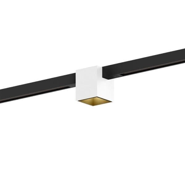 Wever e Ducrè BOX MINI ON TRACK 1.0 - LED 2700K - bianco e oro con adattatore nero
