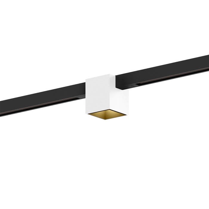 Wever e Ducrè BOX MINI ON TRACK 1.0 - LED 2700K - white and gold with black adapter