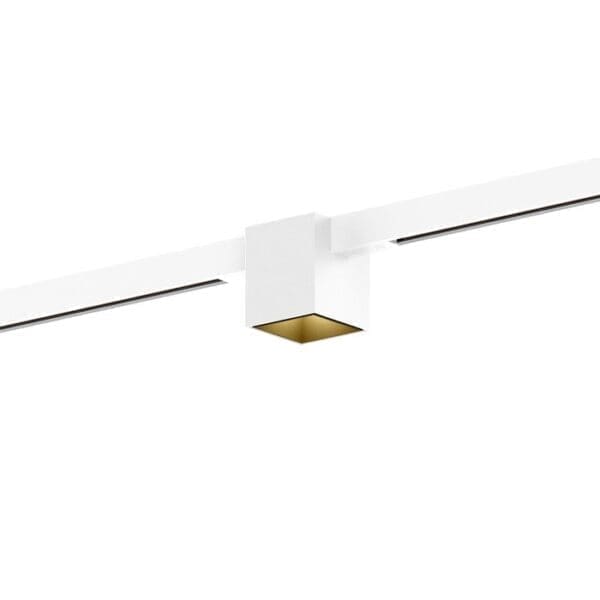Wever e Ducrè BOX MINI ON TRACK 1.0 - LED 3000K - bianco e oro con adattatore bianco