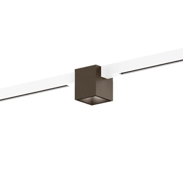 Wever e Ducrè BOX MINI ON TRACK 1.0 - LED 3000K - bronzo con adattatore bianco