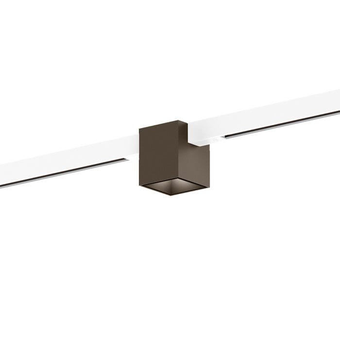 Wever e Ducrè BOX MINI ON TRACK 1.0 - LED 3000K - bronzo con adattatore bianco
