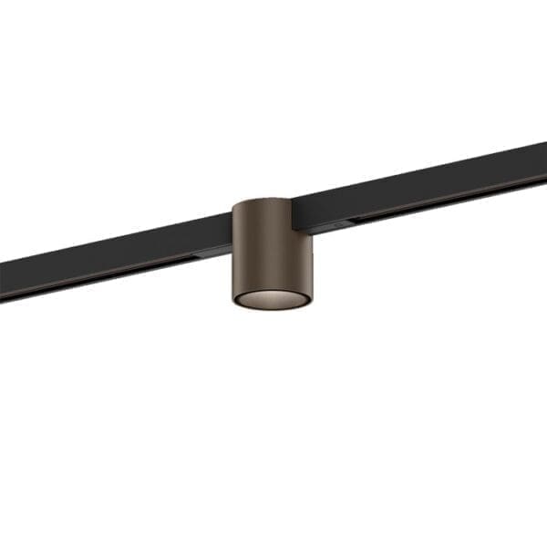 Wever e Ducrè RAY MINI ON TRACK 1.0 - LED 3000K - marrone con adattatore nero