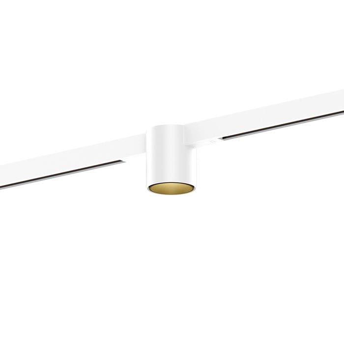 Wever e Ducrè RAY MINI ON TRACK 1.0 - LED 3000K - bianco e oro con adattatore bianco