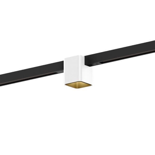 Wever e Ducrè DOCUS MINI ON TRACK 1.0 - LED 2700K - bianco e oro con adattatore nero