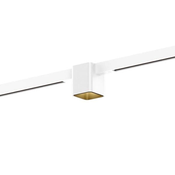 Wever e Ducrè DOCUS MINI ON TRACK 1.0 - LED 2700K - bianco e oro con adattatore bianco
