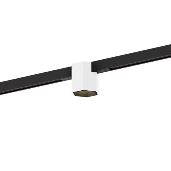 Wever e Ducrè HEXO MINI ON TRACK 1.0 - LED 2700K - bianco e nero con adattatore nero