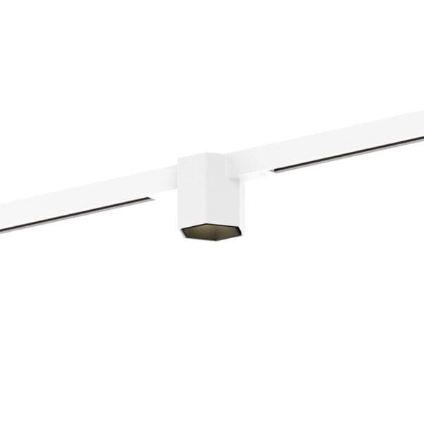 Wever e Ducrè HEXO MINI ON TRACK 1.0 - LED 2700K - bianco e nero con adattatore bianco