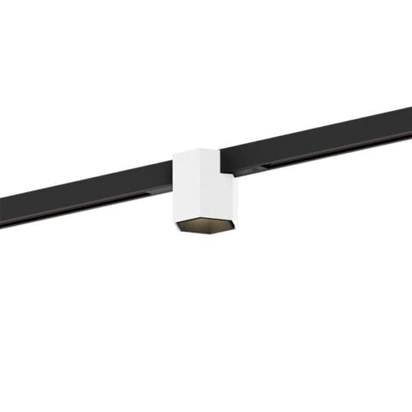 Wever e Ducrè HEXO MINI ON TRACK 1.0 LED 3000K - bianco e nero con adattatore nero