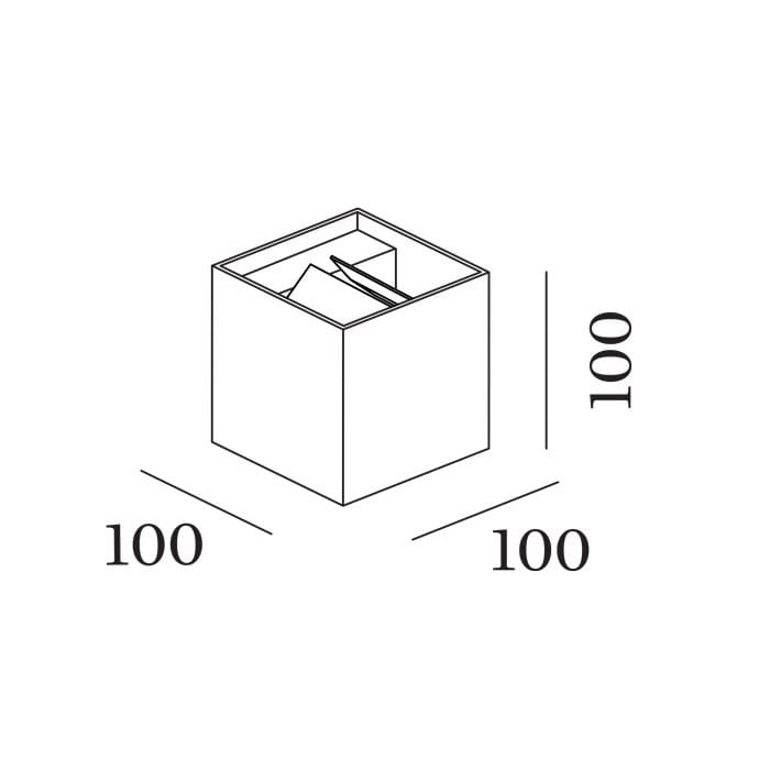 Wever e Ducrè BOX 1.0 parete - LED 3000K - nero - outdoor - immagine 3