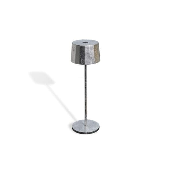 Marino Cristal Logica TWIGGY Lampada da tavolo ricaricabile con base Foglia argento