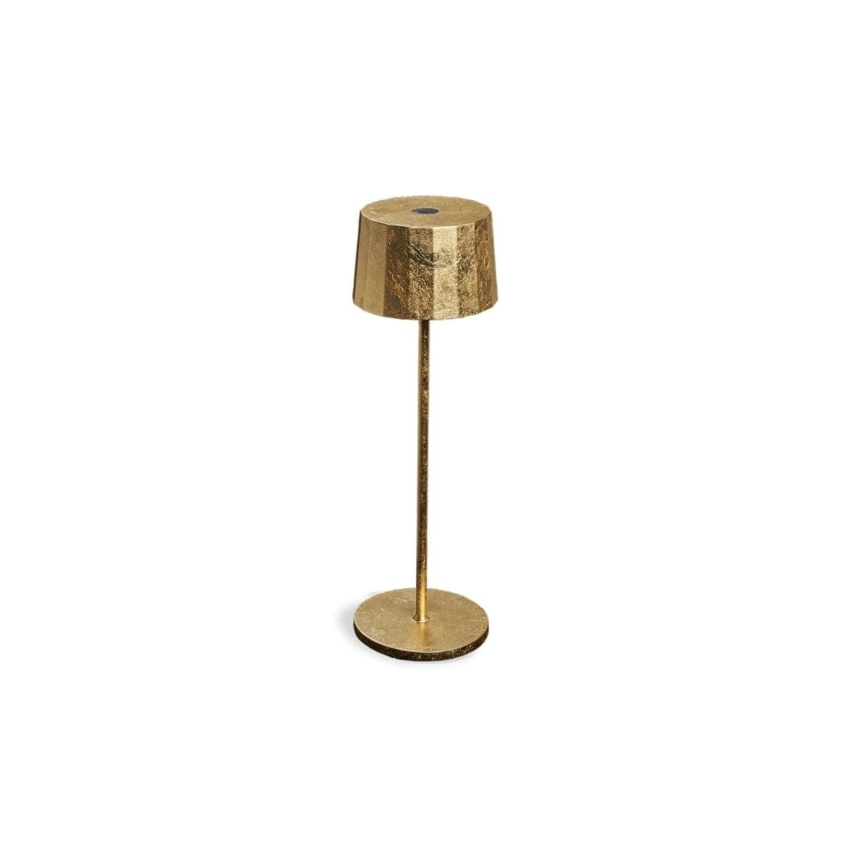 Marino Cristal Logica TWIGGY Lampada da tavolo ricaricabile con base Foglia oro