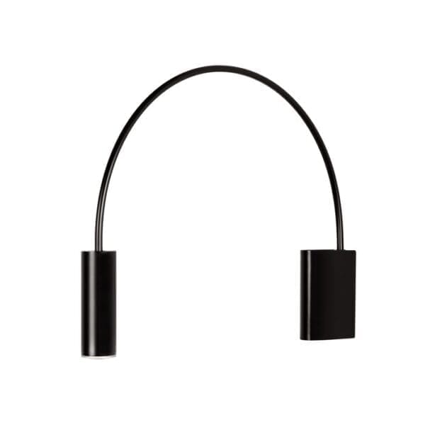 Estiluz VOLTA wall - LED 2700k - cable and plug with on / off switch - black body with black head finish