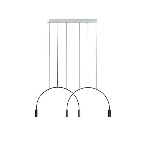 Estiluz REVOLTA L73.2D suspension - LED 2700k - black body and heads