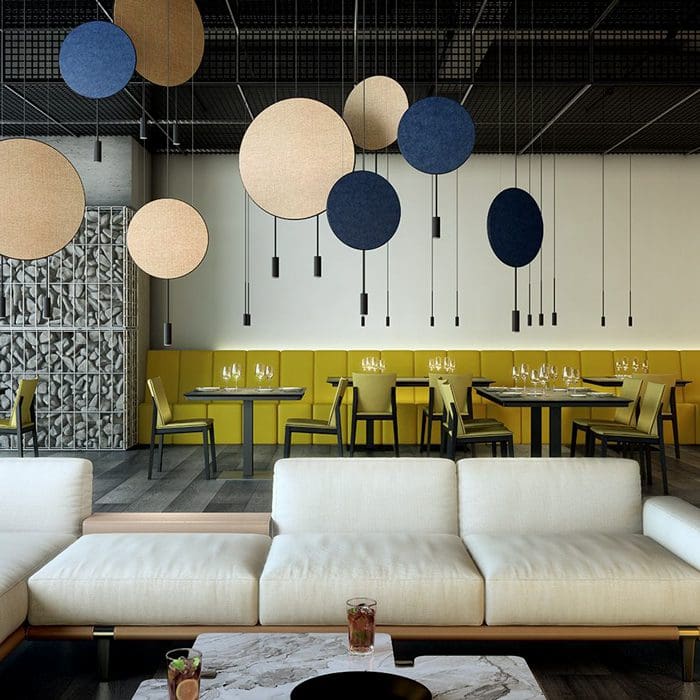 Estiluz REVOLTA R100.5S suspension LED 3000k - black body and gold heads - Image 2