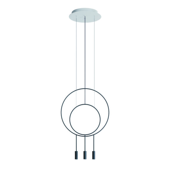 REVOLTA R40.1S1D suspension LED 2700k - body and heads in black