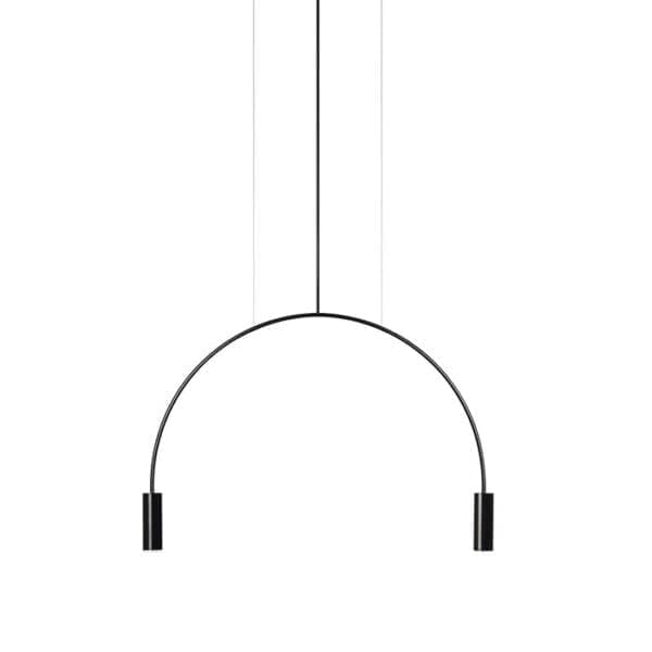 Estiluz VOLTA suspension - LED 2700k - black body with black heads finish