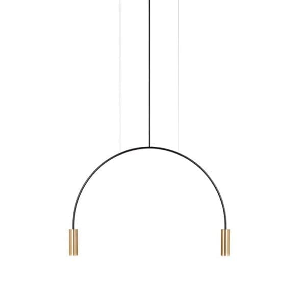 Estiluz VOLTA suspension - LED 2700k - gold body with black heads finish