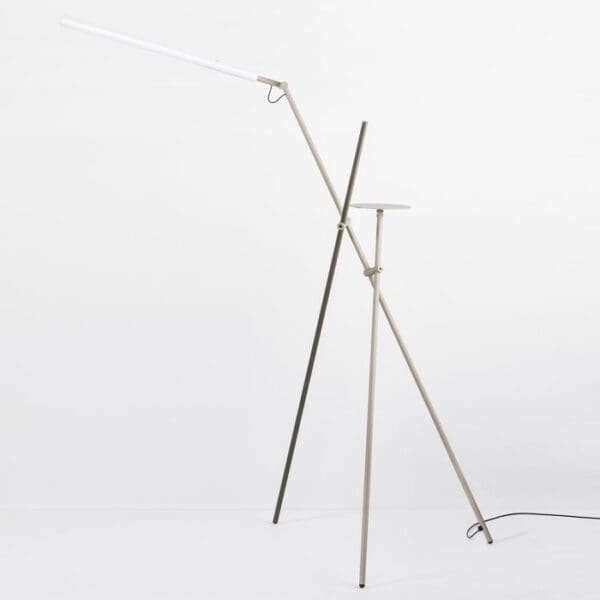 Estiluz ASANA floor - LED 2700k - mink body and limestone gray lamp