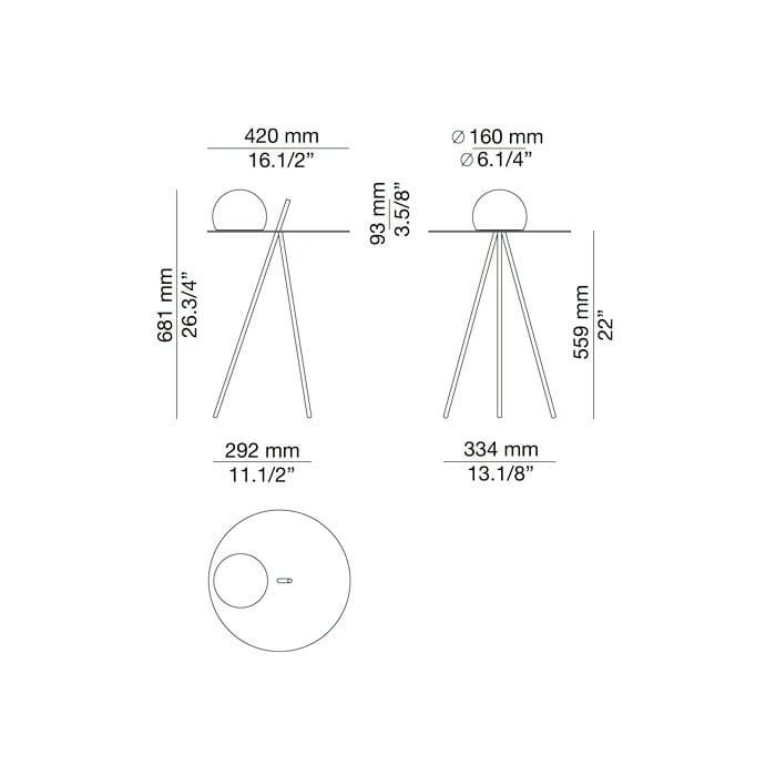 Estiluz CIRC 3725 tavolo LED 2700k - nero - immagine 3