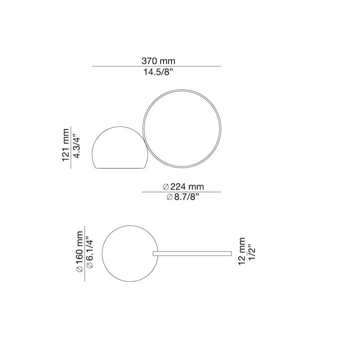 Estiluz CIRC portatile da tavolo - LED 3000k - nero - outdoor - immagine 3
