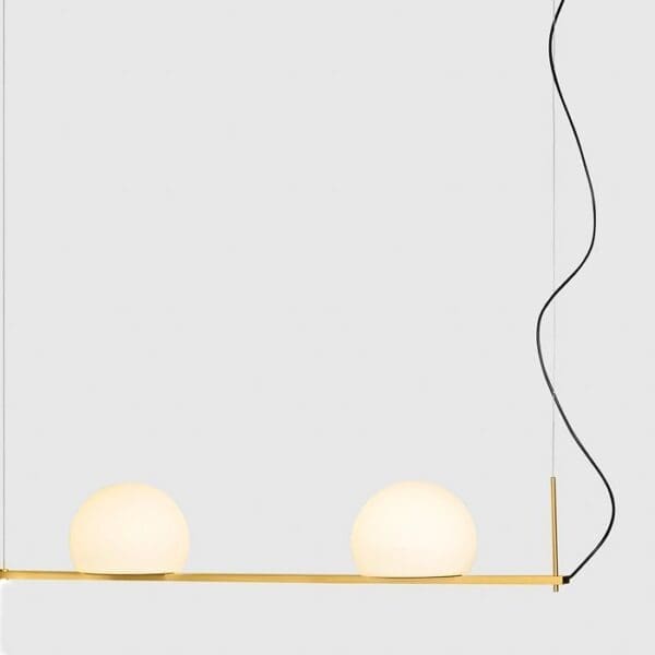Estiluz CIRC suspension LED 2700k - with two glass shades - satin gold