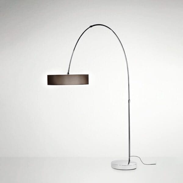 Estiluz IRIS floor - nickel body and white shade