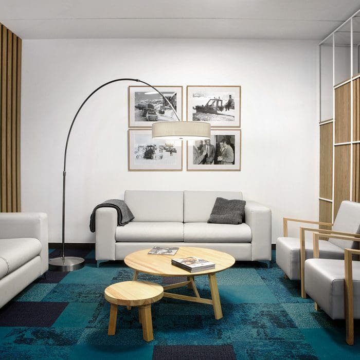 Estiluz IRIS floor - nickel body and gray shade - Image 2