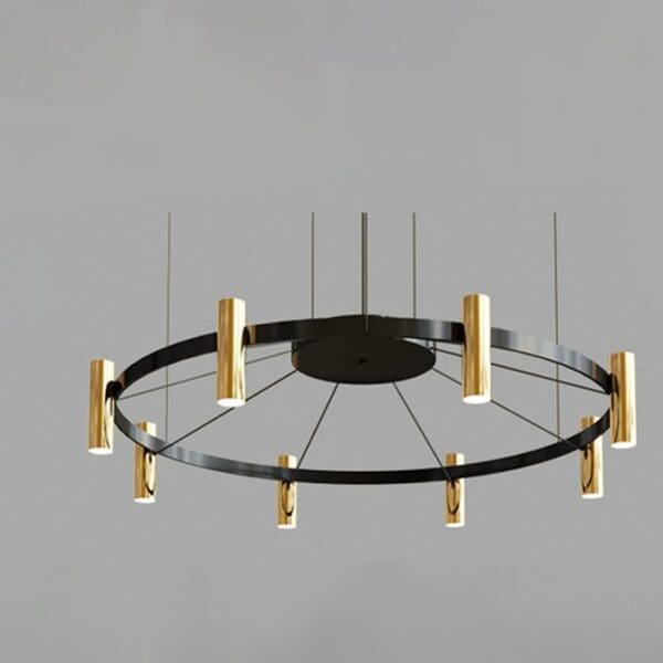 Estiluz LAVERD T-3805 sospensione LED 2700k - corpo nero e teste oro satinato