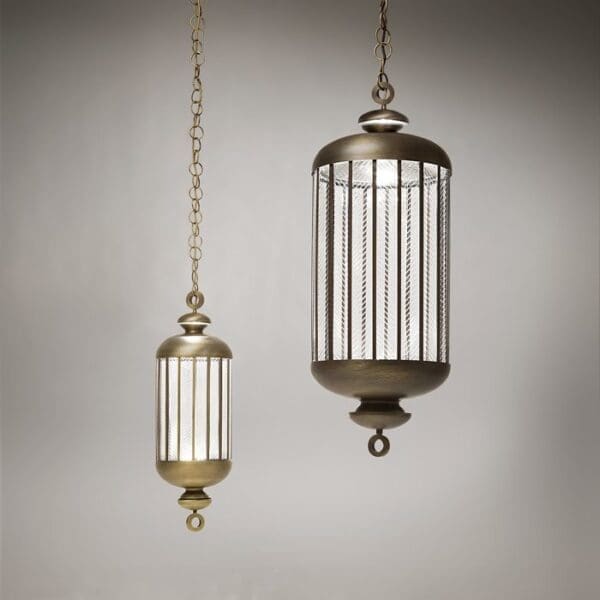 ITALAMP FATA MORGANA sospensione piccola 3000k - vetro cristallo trasparente e struttura oro antico