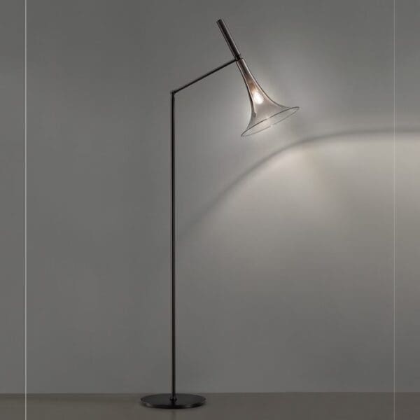 ITALAMP BAFFO floor - titanium shaded diffuser