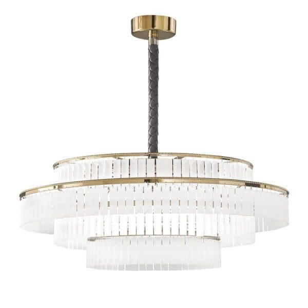 ITALAMP CHARLES suspension 3000k - transparent crystal glass and gold nickel structure