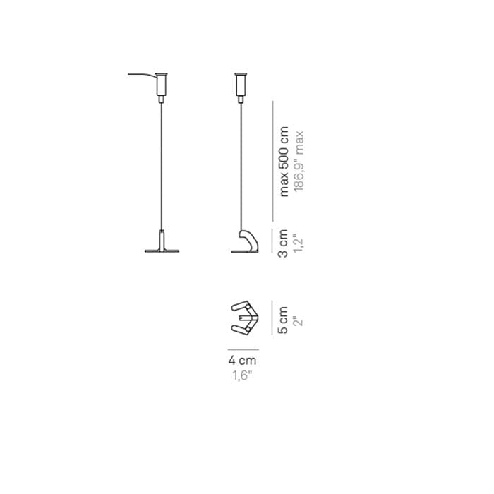 ZAFFERANO|Ai Lati PENCIL Vertical suspension bracket - corten - Image 3