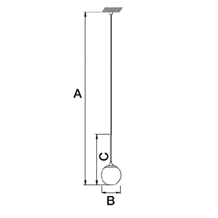ICONE CRISTALGLOB S33 - suspension - satin brass and crystal - Image 3