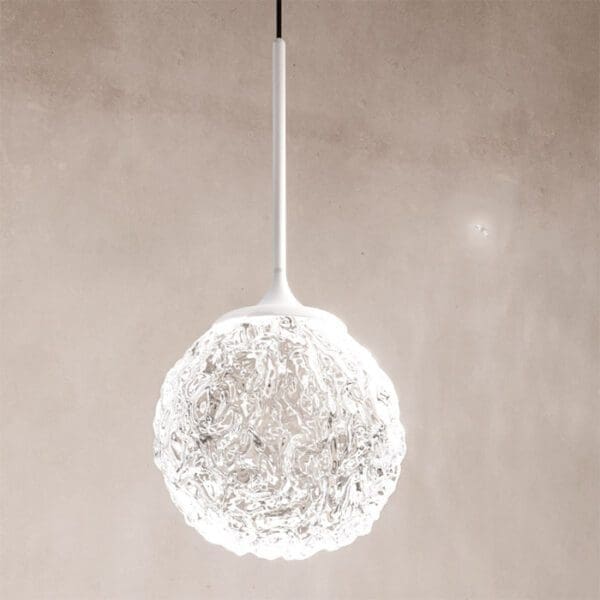 ICONE CRISTALGLOB S33 - sospensione - ottone satinato e cristallo