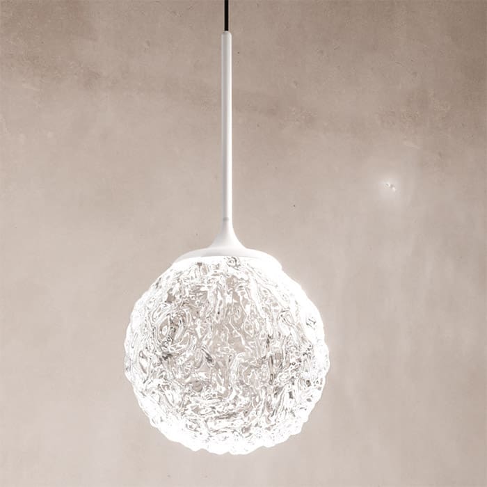 ICONE CRISTALGLOB S33 - suspension - satin brass and crystal