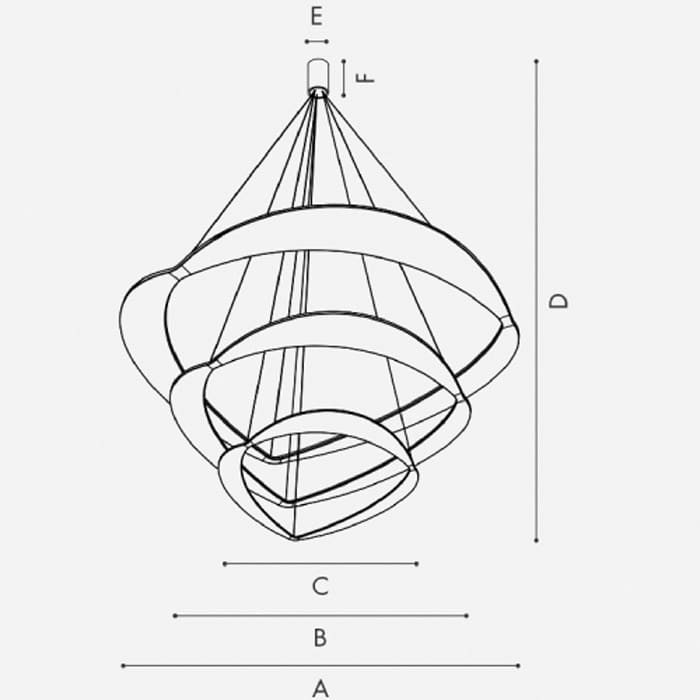 ICONE DIADEMA 3D - suspension - gold leaf - Image 2